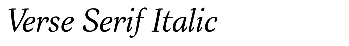 Verse Serif Italic